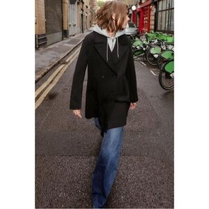 ZARA COAT WITH COMBINED HOODIE